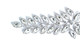 Sew On Diamante Motif, Silver, 150mm x 70mm